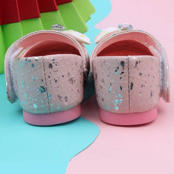 Synthetic Leather Ballerinas/Belly Sandal/Booties for Girls (Pink)-BT4822