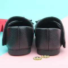 Synthetic Leather Ballerinas/Belly Sandal/Booties for Girls (Black)-BT4840
