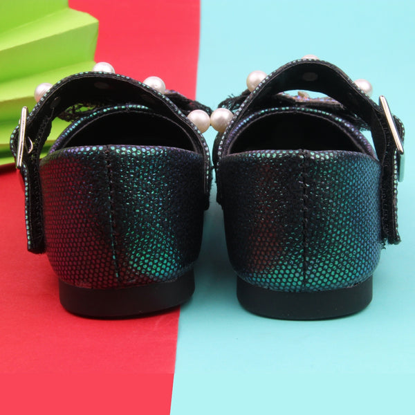 Synthetic Leather Ballerinas/Belly Sandal/Booties for Girls (Balck)-BT4846