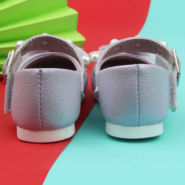 Synthetic Leather Ballerinas/Belly Booties for Girls (Purple)-BT4852