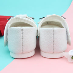 Synthetic Leather Ballerinas/Belly Sandal/Booties for Girls (White)-BT4864