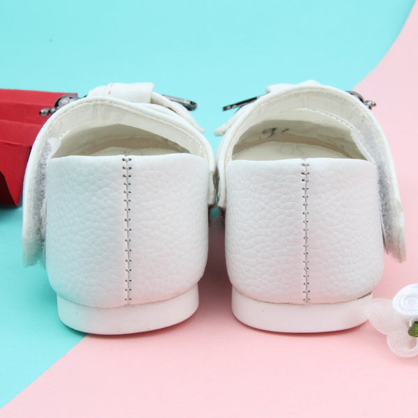 Synthetic Leather Ballerinas/Belly Sandal/Booties for Girls (White)-BT4864