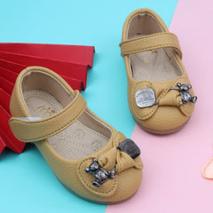 Synthetic Leather Ballerinas/Belly Sandal/Booties for Girls (Brown)-BT4867