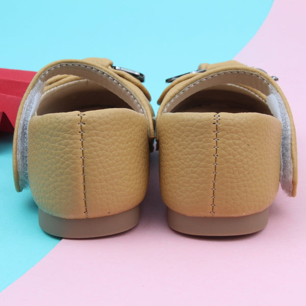 Synthetic Leather Ballerinas/Belly Sandal/Booties for Girls (Brown)-BT4867