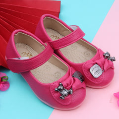 Synthetic Leather Ballerinas/Belly Sandal/Booties for Girls (Pink)-BT4870