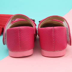 Synthetic Leather Ballerinas/Belly Sandal/Booties for Girls (Pink)-BT4870
