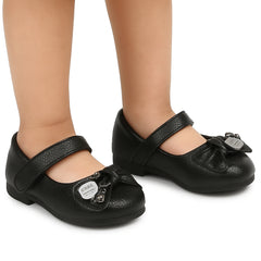 Synthetic Leather Ballerinas/Belly Sandal/Booties for Girls (Black)-BT4876