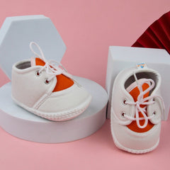6 To 12 Months Baby Boys & Baby Girls Lace Cotton Shoe/Booties (Grey)-BT4880