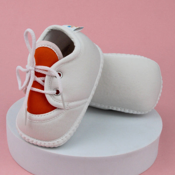 6 To 12 Months Baby Boys & Baby Girls Lace Cotton Shoe/Booties (Grey)-BT4880