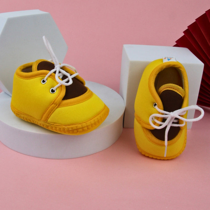 6 To 12 Months Baby Boys & Baby Girls Lace Cotton Shoe/Booties (White)-BT4881