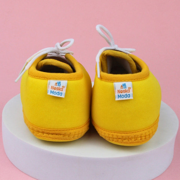 6 To 12 Months Baby Boys & Baby Girls Lace Cotton Shoe/Booties (White)-BT4881