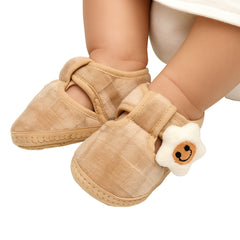 6 To 12 Months Pack Of 1 Baby Boys & Baby Girls Velvet Kids Shoe/Booties (Brown)-BT4903