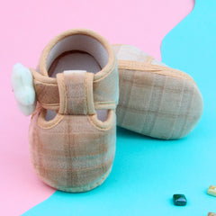 6 To 12 Months Pack Of 1 Baby Boys & Baby Girls Velvet Kids Shoe/Booties (Brown)-BT4903
