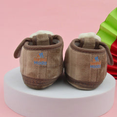 6 To 12 Months Pack Of 1 Baby Boys & Baby Girls Velvet Kids Shoe/Booties (Brown)-BT4905