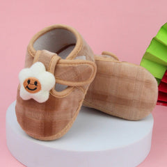 6 To 12 Months Pack Of 1 Baby Boys & Baby Girls Velvet Kids Shoe/Booties (Brown)-BT4907