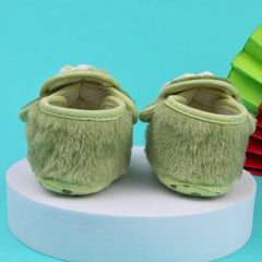 6 To 12 Months Pack Of 1 Baby Boys & Baby Girls Fur Kids Shoe/Booties (Green)-BT4911