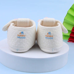 6 To 12 Months Pack Of 1 Baby Girls Cotton Shoe/Booties (White)-BT4915