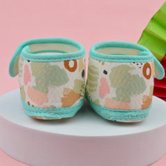 6 To 12 Months Pack Of 1 Baby Girls Cotton Belly Sandal (Green,White)-BT4920
