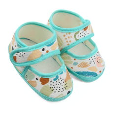 6 To 12 Months Pack Of 1 Baby Girls Cotton Belly Sandal (Green,White)-BT4920