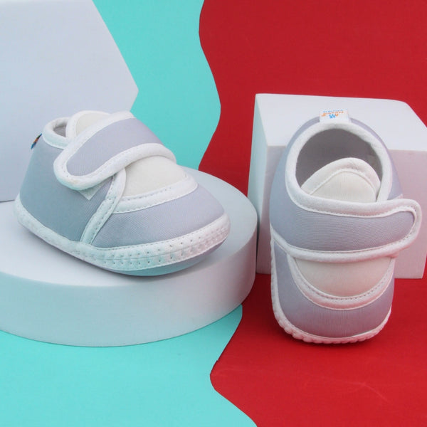 6 To 12 Months Baby Boys & Baby Girls Velcro Cotton Shoe/Booties (Green,Yellow)-BT4924