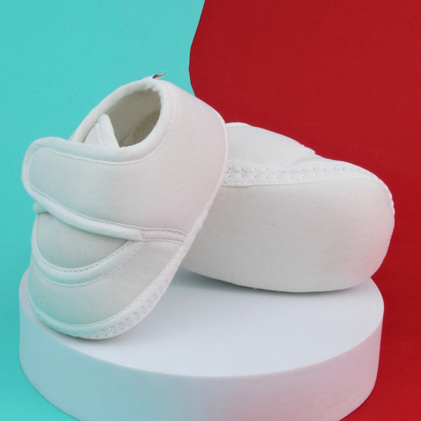 6 To 12 Months Baby Boys & Baby Girls Velcro Velvet Shoe/Booties (Black,Red)-BT4925