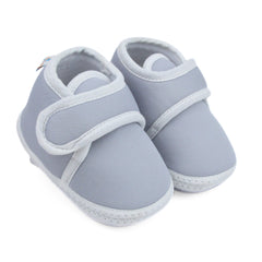 6 To 12 Months Baby Boys & Baby Girls Velcro Velvet Shoe/Booties (Black,Baby Pink)-BT4926