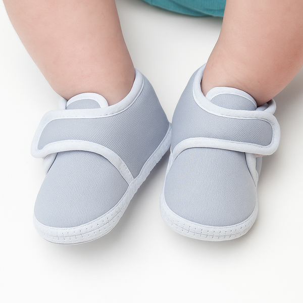 6 To 12 Months Baby Boys & Baby Girls Velcro Velvet Shoe/Booties (Black,Baby Pink)-BT4926