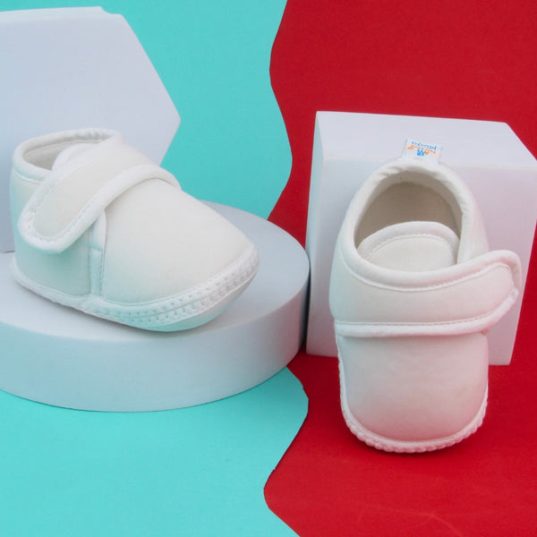 6 To 12 Months Baby Boys & Baby Girls Velcro Velvet Shoe/Booties (Black,Brown)-BT4927