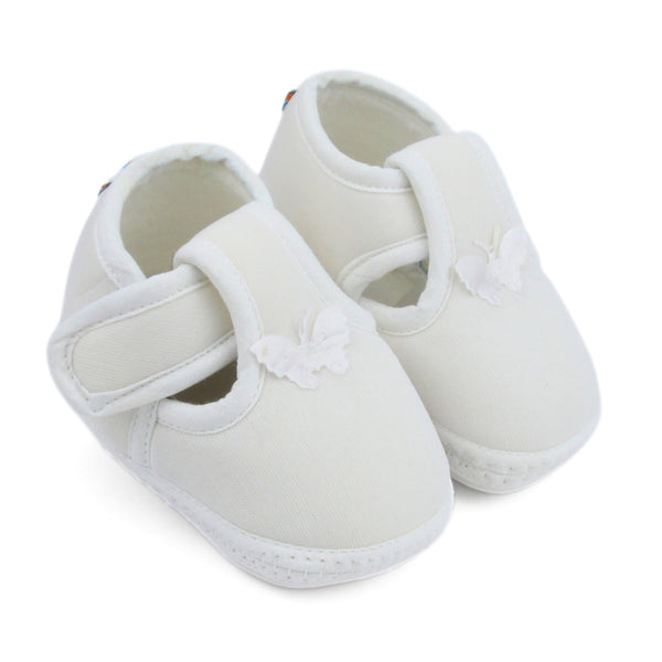 6 To 12 Months Baby Girls Velcro Velvet Shoe/Booties (Black,Grey)-BT4929