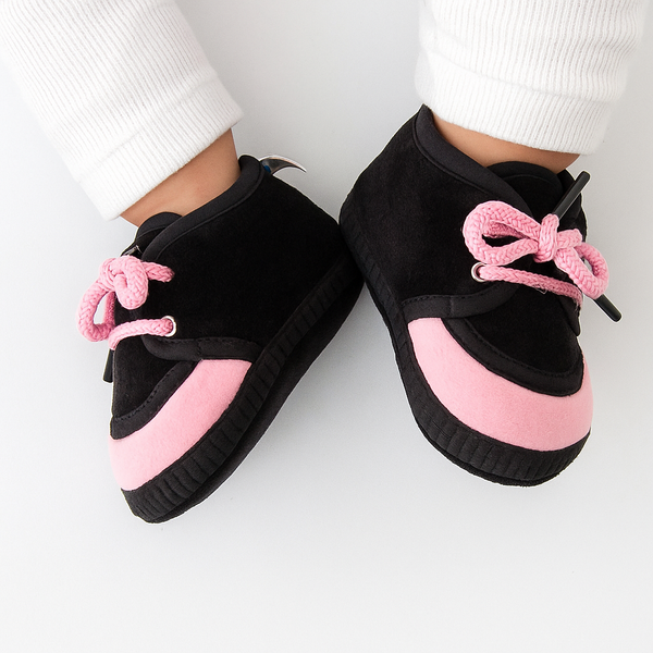 6 To 12 Months Baby Boys & Baby Girls Lace Velvet Shoe/Booties (Grey,Baby Pink)-BT4932