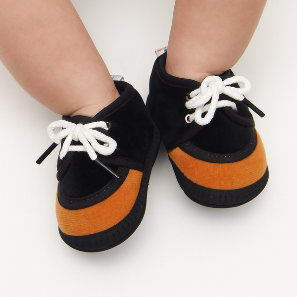 6 To 12 Months Baby Boys & Baby Girls Lace Velvet Shoe/Booties (Grey,Brown)-BT4933