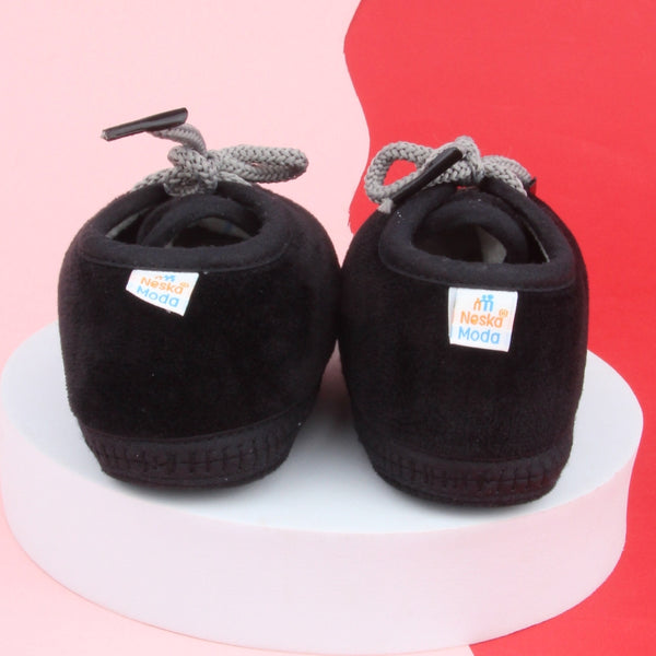 6 To 12 Months Baby Boys & Baby Girls Lace Velvet Shoe/Booties (Brown)-BT4935