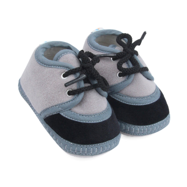 6 To 12 Months Baby Boys & Baby Girls Lace Velvet Shoe/Booties (Dark Brown,Red)-BT4936
