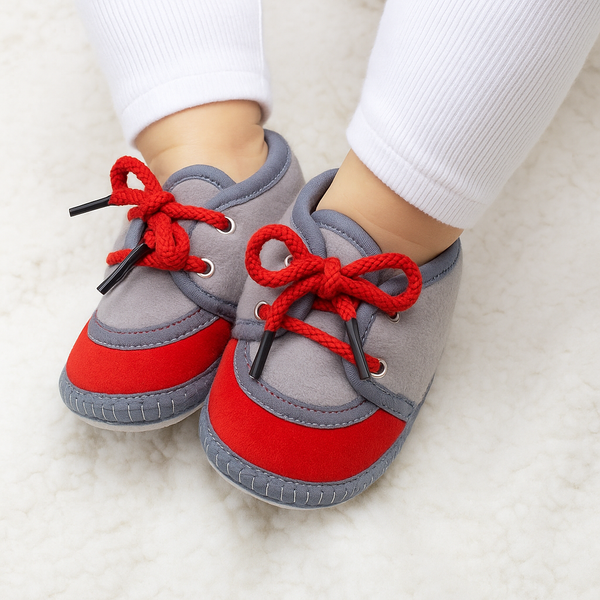 6 To 12 Months Baby Boys & Baby Girls Lace Velvet Shoe/Booties (Dark Brown,Baby Pink)-BT4937
