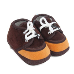 6 To 12 Months Baby Boys & Baby Girls Lace Velvet Shoe/Booties (Off White,Red)-BT4941