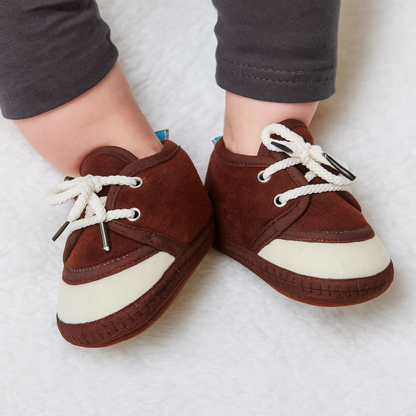 6 To 12 Months Baby Boys & Baby Girls Lace Velvet Shoe/Booties (Off White,Baby Pink)-BT4944
