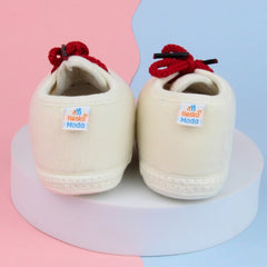 6 To 12 Months Baby Boys & Baby Girls Lace Velvet Shoe/Booties (Brown,Black)-BT4947