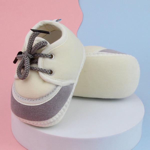6 To 12 Months Baby Boys & Baby Girls Lace Velvet Shoe/Booties (Brown,Red)-BT4949