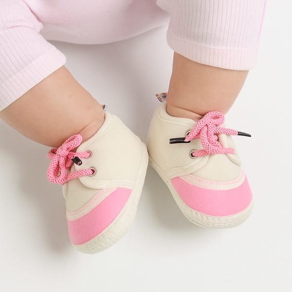 6 To 12 Months Baby Boys & Baby Girls Lace Velvet Shoe/Booties (Brown,Pink)-BT4950
