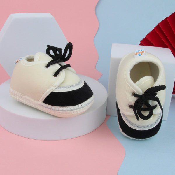 6 To 12 Months Baby Boys & Baby Girls Lace Velvet Shoe/Booties (Brown,Grey)-BT4951