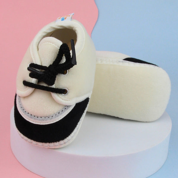6 To 12 Months Baby Boys & Baby Girls Lace Velvet Shoe/Booties (Brown,Grey)-BT4951