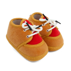 6 To 12 Months Baby Boys & Baby Girls Lace Cotton Shoe/Booties (White,Grey)-BT4955
