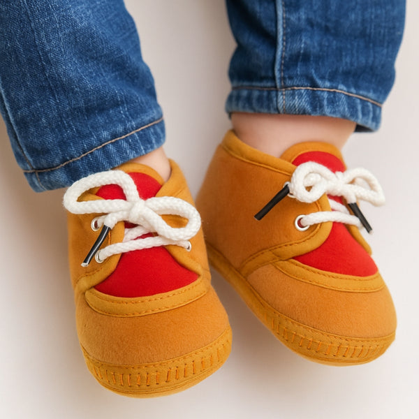 6 To 12 Months Baby Boys & Baby Girls Lace Cotton Shoe/Booties (White,Grey)-BT4955