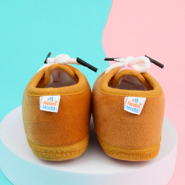 6 To 12 Months Baby Boys & Baby Girls Lace Cotton Shoe/Booties (White)-BT4956
