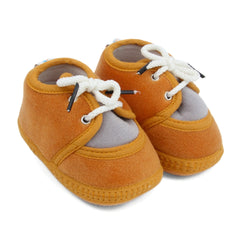 6 To 12 Months Baby Boys & Baby Girls Lace Cotton Shoe/Booties (Grey)-BT4957