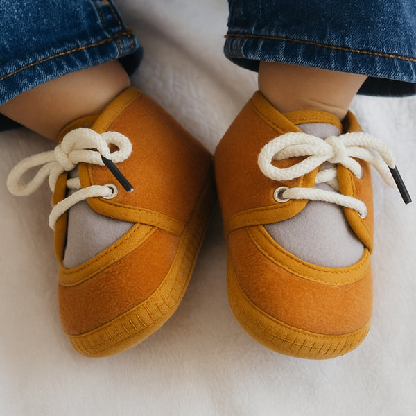 6 To 12 Months Baby Boys & Baby Girls Lace Cotton Shoe/Booties (Grey)-BT4957