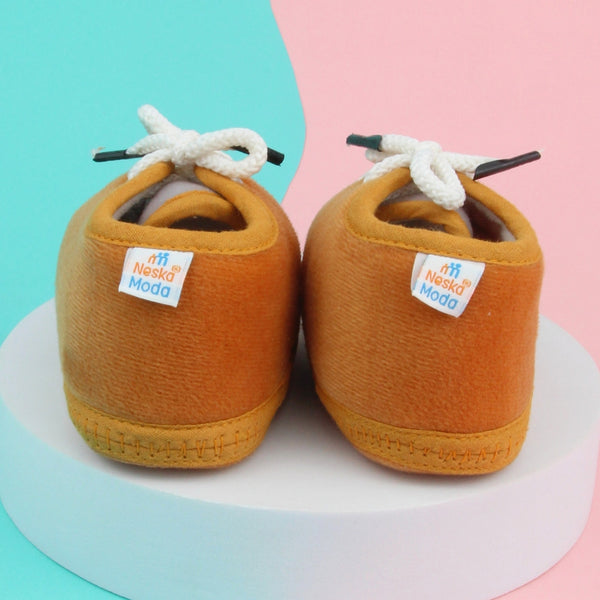 6 To 12 Months Baby Boys & Baby Girls Lace Cotton Shoe/Booties (Grey)-BT4957