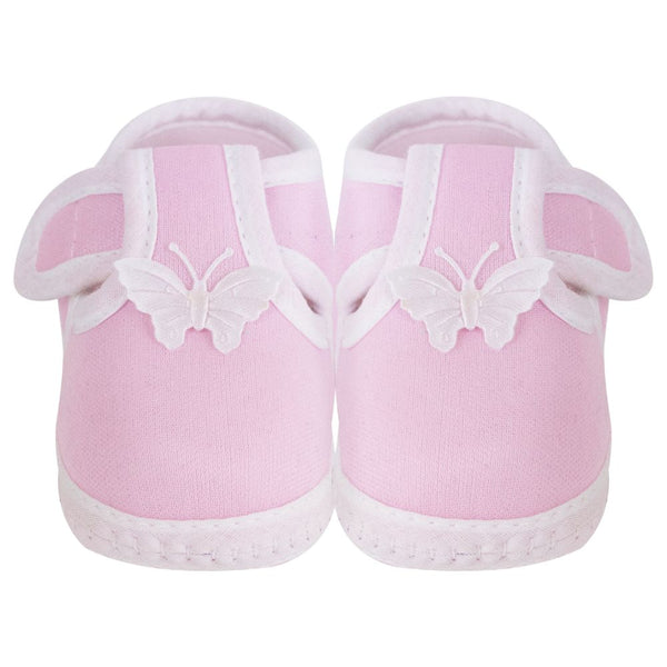 Neska Moda 6 To 12 Months Baby Boys & Girls Cotton Butterfly Velcro Booties