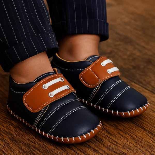 6 To 12 Months Baby Boys & Girls Booties (Black,Brown)-BT5002