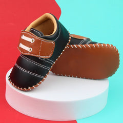 6 To 12 Months Baby Boys & Girls Booties (Black,Brown)-BT5002